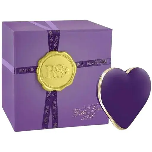 Вибратор-сердечко Rianne S: Heart Vibe Purple 10 режимов работы медицинский силикон
