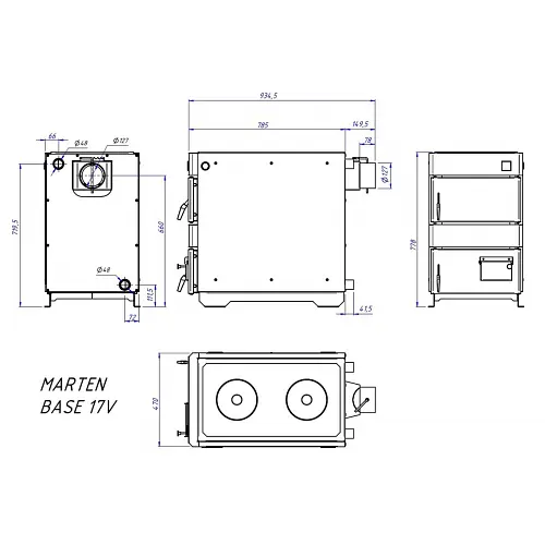 Твердопаливний котел Marten Base MB-17v - фото 8