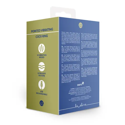 Віброкільце Loveline Pointed Vibrating Cock Ring 8 см синій - фото 12