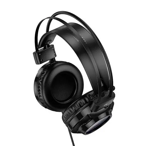 Дротові ігрові навушники Hoco Resource gaming headphones W110, USB, 3.5мм, 2м, black - фото 2