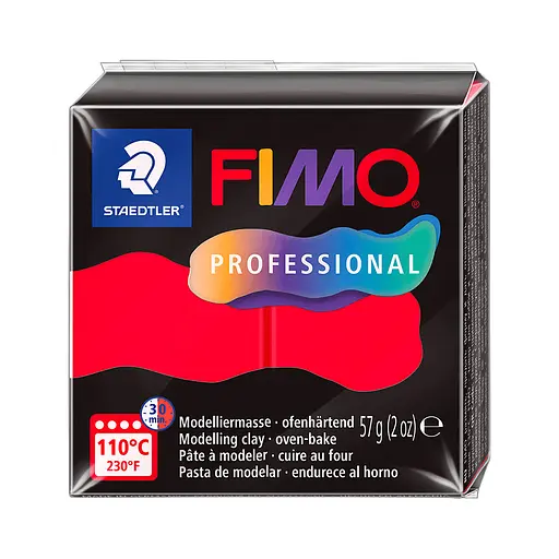 Пластика Professional красная 57г Fimo