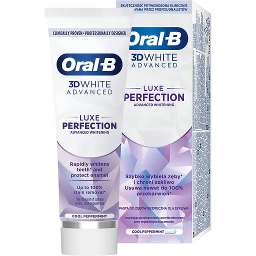 Зубная паста Oral-B 3D White Advanced Luxe Perfection Прохлада перечной мяты 75 мл