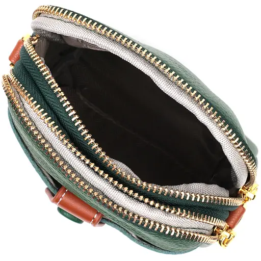 Сумка трапеция для женщин Vintage из натуральной кожи 14.5х18х5.5 см sum0028985 - фото 6