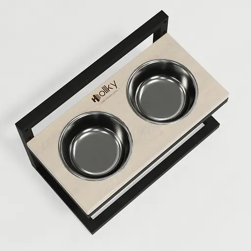 Hollky Flex S — миски на регульованій підставці для маленьких собак (2 × 0.450 л) - фото 6