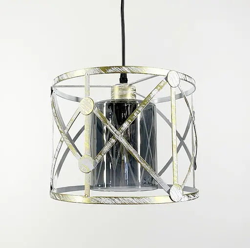 Світильник Loft в позолоченому круглому каркасі Line.F Колір плафона Графітовий - фото 8