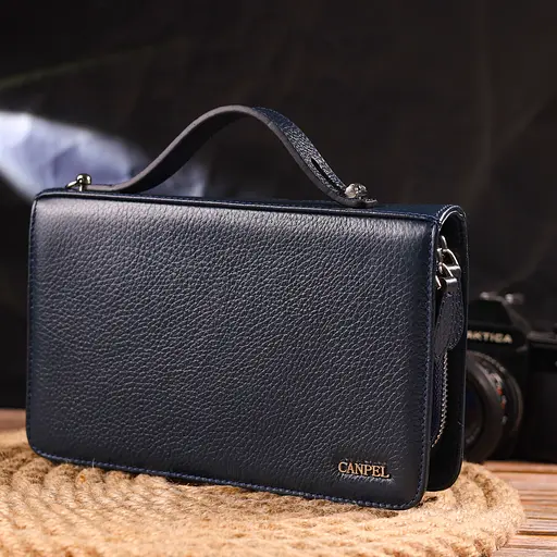 Барсетка кожаная мужская Canpellini 21,5х13,5х4 см sum0022447 - фото 8