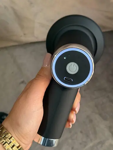 Перкусійний масажер YX-7100 акумуляторний 1200 mAh 5в1 Антицелюлітний вібромасажер 5Вт для тіла Чорний - фото 2