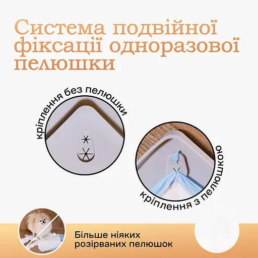 Туалет лоток для собак під пелюшку 60х40 ПУХНАСТЕ ЩАСТЯ сірий - фото 3