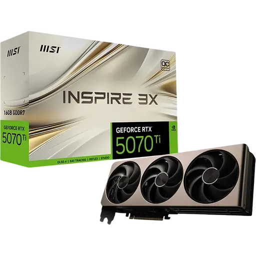 Відеокарта GeForce RTX 5070 Ti 16GB MSI Inspire 3X OC (RTX 5070 Ti 16G INSPIRE 3X OC) - фото 3