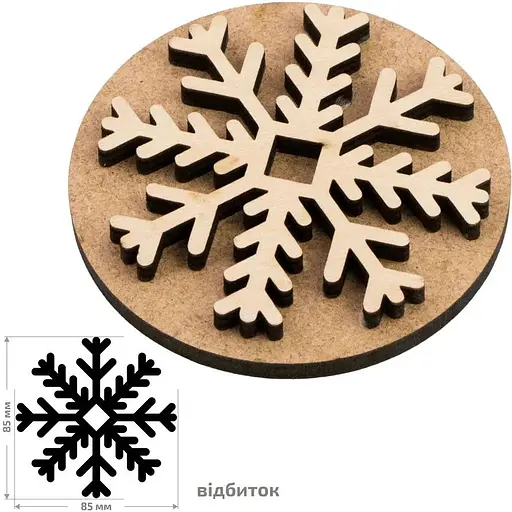 Штамп для вибійки Rosa Talent №2 Зима 8.5x8.5см - фото 1