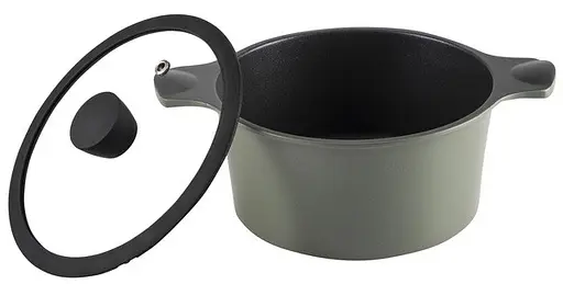 Кастрюля алюминиевая с антипригарным покрытием Ringel Zitrone Olive 2.5 л d 20 см (RG-2108-20/OL) - фото 2