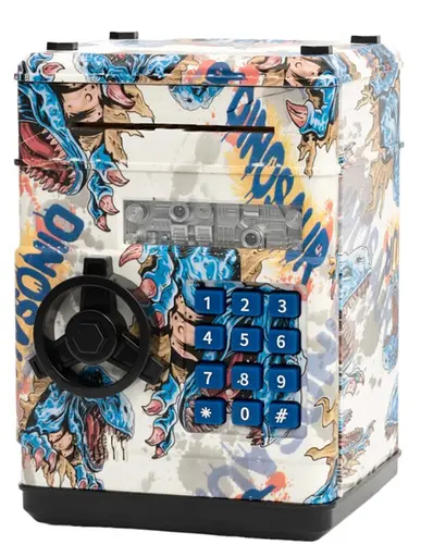 Сейф іграшковий з кодовим замком LED-підсвіткою музикою та втягуванням купюр - фото 4