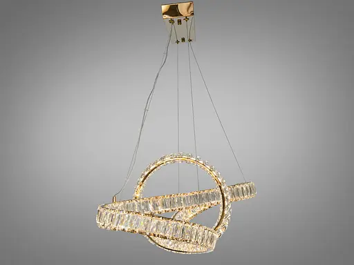 Люстра подвесная LED Diasha золото 85 Вт пульт 15м² - фото 4