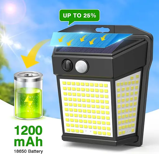 Набір 4 шт Сонячні ліхтарі на відкритому повітрі — 200 світлодіодних сонячних ліхтарів безпеки - фото 2