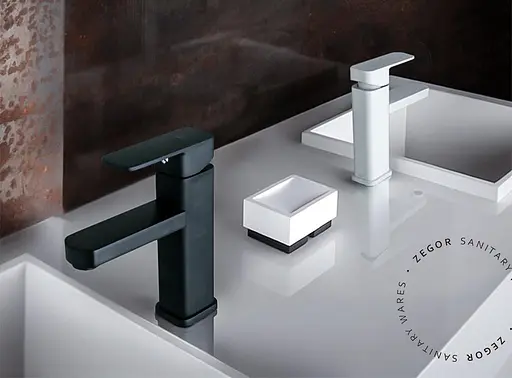 Змішувач для умивальника Zegor LEB1-123YB одноважільний чорний 30412 - фото 7