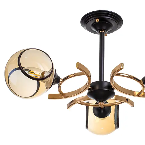 Люстра Brille в спальню E27 60W BK (LK-700S/3) - фото 5