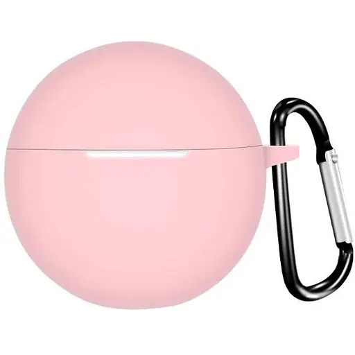 Чохол-накладка DK для Oppo Enco Buds 2 W14 Silicone Candy Friendly з карабіном (016044) (pink)