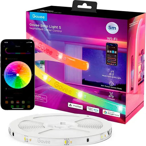 Світлодіодна стрічка Govee H612A Strip Light S with Protective Coating RGBICW 5м (H612ACD1) [136703]