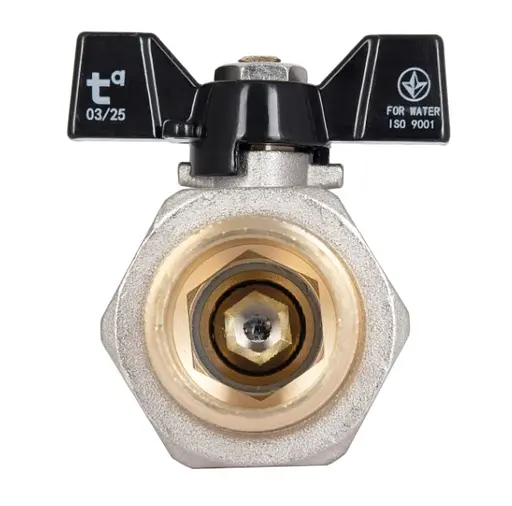 Кран шаровой Thermo Alliance "Американка" Base 1" ВН прямой, PN40, бабочка SD221W25 - фото 4