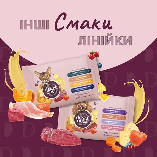 Корм влажный для кошек Delickcious Набор №3 340 г (85 г х 4 шт.) - фото 7