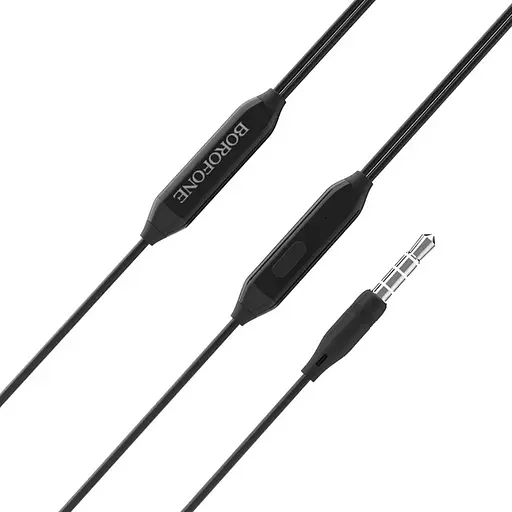 Проводные вакуумные наушники Borofone BM20, 3.5mm, 1.2m, Чёрный - фото 3