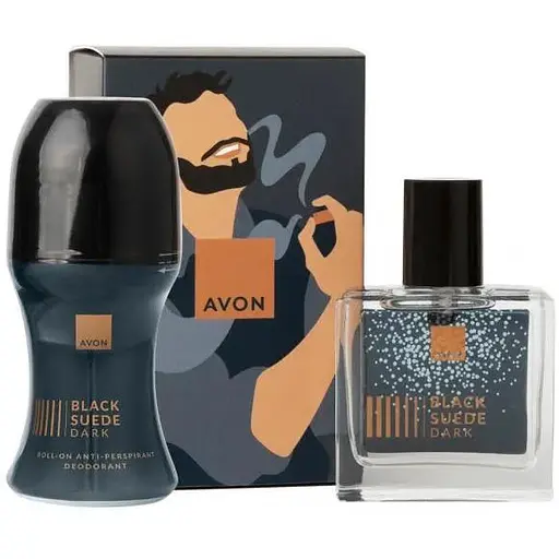Подарунковий набір Avon Black Suede Dark (edt/30ml+deo/50ml) - фото 1