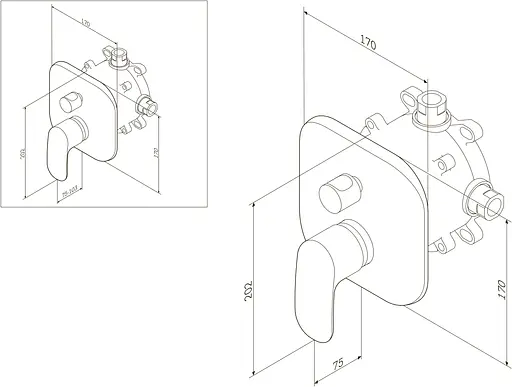 Змішувач для ванни та душу AM.PM Sensation F3085000 - фото 8