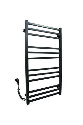 Електрична рушникосушарка Kosser Велді 1000x500/12 ЕL тайм. нержавіюча сталь (чорний) ДВ02EL, Чорний матовий, Ліве - фото 1