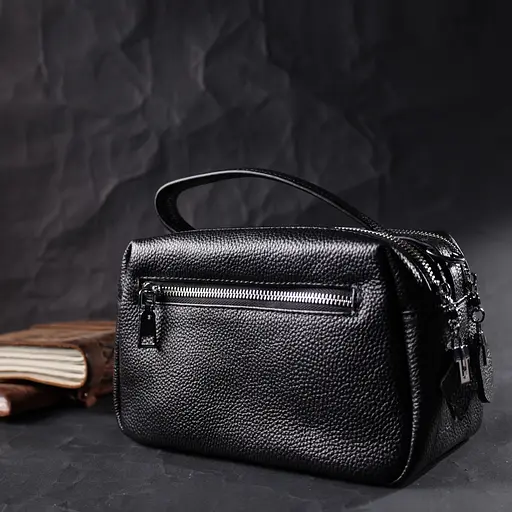 Сумка Vintage прямоугольная для женщин на два отделения из натуральной кожи 22х13х11 см sum0028993 - фото 10