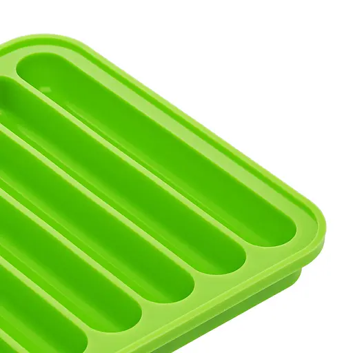 Форма силіконова для випічки хлібних паличок Гриссіні 15х11х1 см, A-plus Салатовий 86257 - фото 4