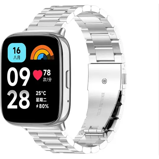 Ремешок DK для Xiaomi Redmi Watch 3 Active / 3 Lite Metal Fitlink Steel Band (silver) - фото 3