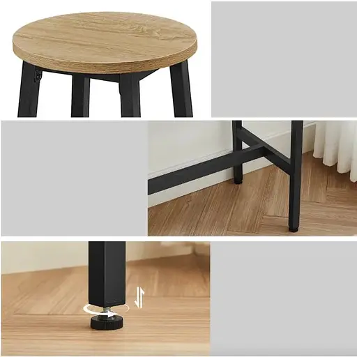 Барний стіл та 2 барні стільці Leobert Kidol в стилі Loft натуральний - фото 4