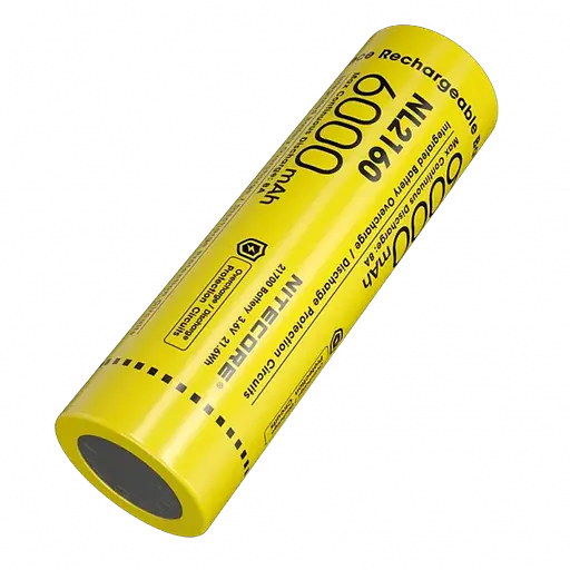 Аккумулятор 21700 Nitecore NL2160 6000mAh Li-Ion (Желтый) - фото 2