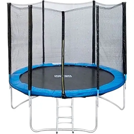 Батут TK-Sport B-20556 диаметр 183 см с защитной сеткой, батут на пружинах с лестницей