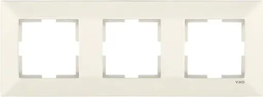 Рамка потрійна VIKO Meridian горизонтальна Кремова (90979013-WH)