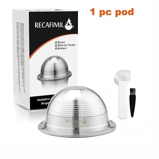 Капсула из нержавеющей стали для кофемашины Nespresso VertuoLine GCA01, Vertuoline Plus, Delonghi, Icafilas