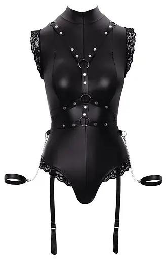 Боді Cottelli Collection Bondage Matte L чорний - фото 4