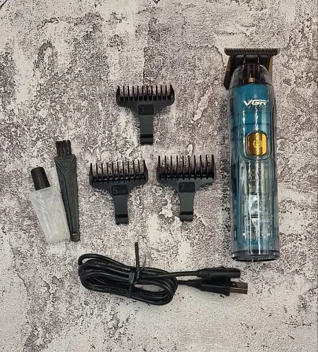 Професійний акумуляторний тример VGR V-961 (Прозорий корпус, керамічне лезо) - фото 3