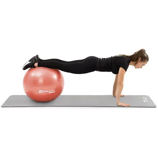 Фитбол Hop-Sport 55см розовый + насос 2020 - фото 5