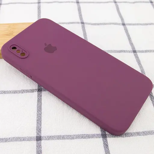 Чехол Epik Silicone Case Square Full Camera Protective AA для Apple iPhone X/XS 5.8 Бордовый/Maroon - фото 2