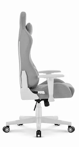 Компьютерное кресло Hell’s HC-2000 Grey-White тканевое - фото 3