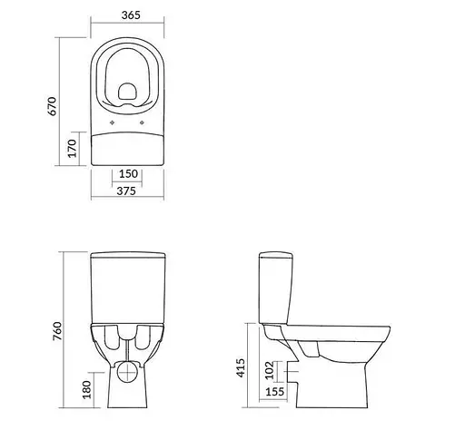 Унітаз-компакт Cersanit City 602 CleanOn 011 3/5 л з дюропластовим сидінням SoftClose+QuickRelease 30412 - фото 4