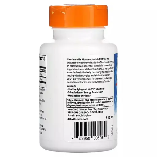Антиоксидант Doctor's Best NMN + CoQ10, 60 вегакапсул - фото 3