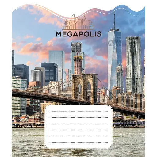 Зошит учнівський "Мегаполіс" 018-530230K-2 в клітинку, 18 аркушів