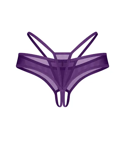 Трусики Obsessive Vibres otwarte L/XL (фіолетовий) - фото 11