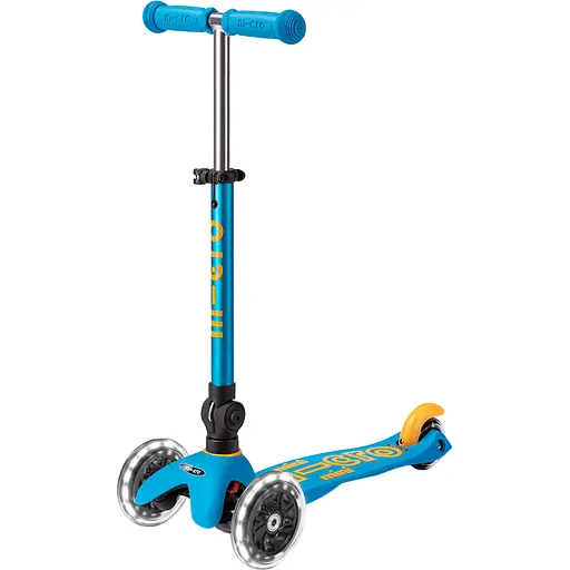 Самокат Micro Mini Deluxe Foldable LED Блакитний океан (MMD200) - фото 1