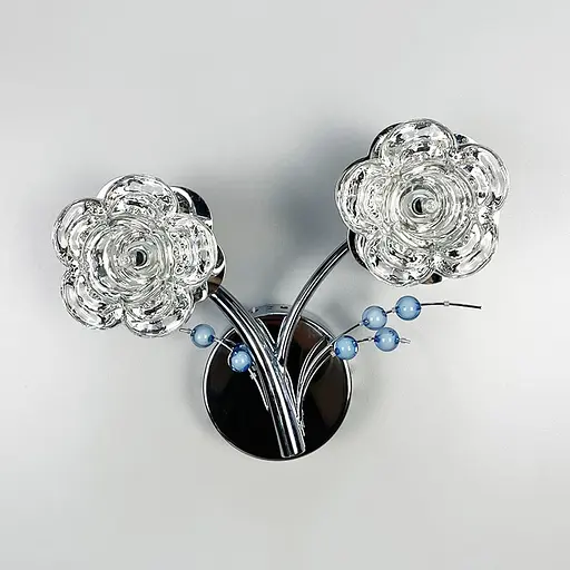 Волшебное серебряное бра в естественных мотивах Line F Арт. 4868/2 CH - фото 1