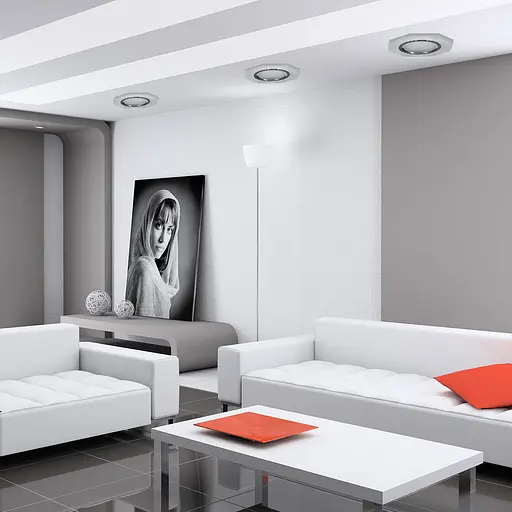 Вбудований світильник Feron CD8020 під лампу з підсвіткою хром - фото 3