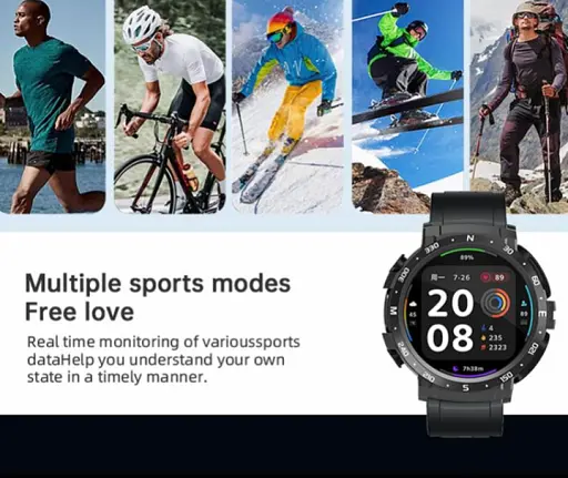 Смарт-часы с наушниками Lemfo Q10 силиконовый ремешок Black Black (18754) - фото 7