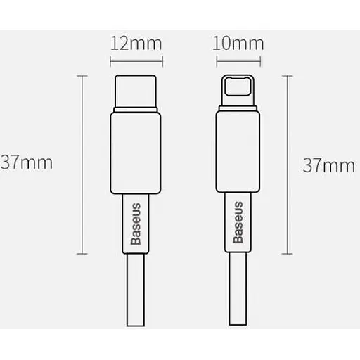 Кабель Baseus Tungsten Gold USB-C to Lightning 2m Black (CATLWJ-A01) [82115] - фото 8